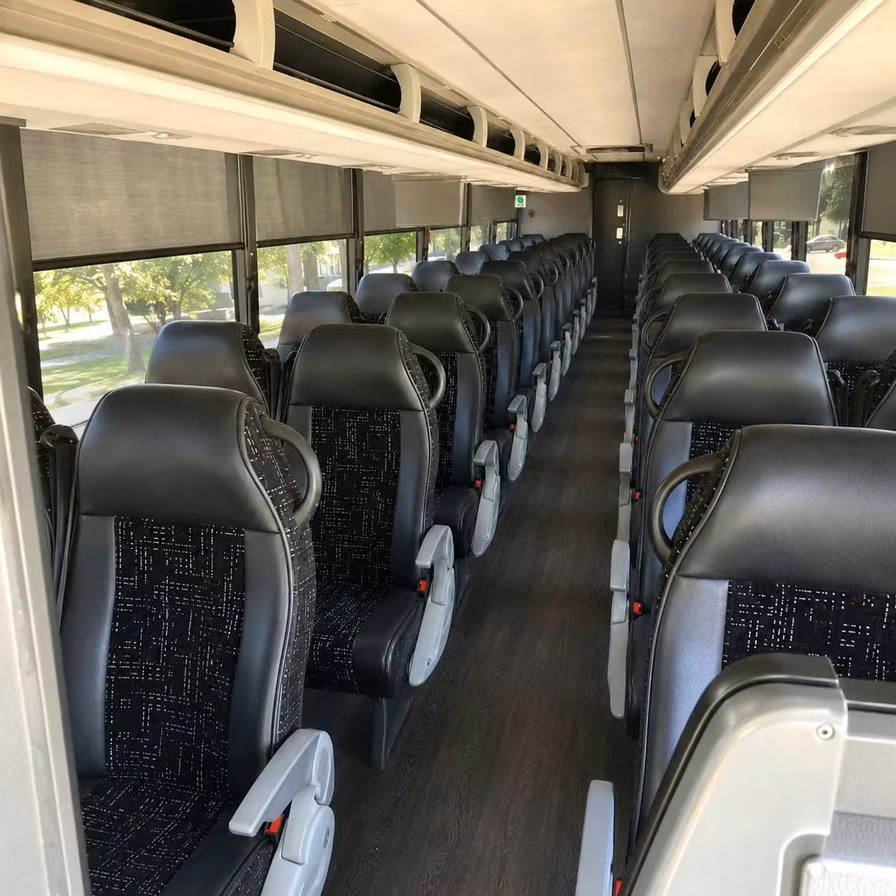 56 passenger charter bus interior